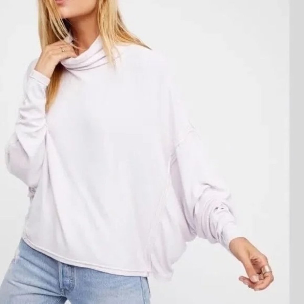 FREE PEOPLE We The Free Lilac Alameda Pullover Top‎